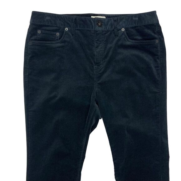 Vineyard Vines Pants Womens 10 Black Corduroy High Waisted Skinny Ankle Casual - Picture 2 of 14